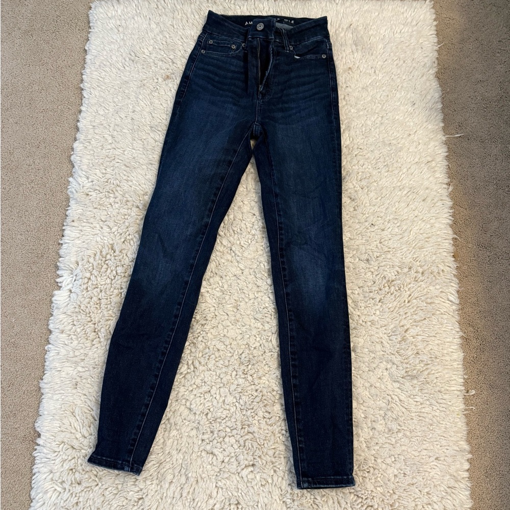 American Eagle Outfitters BFf Jeggings - Dark Indigo Skinny Jeans